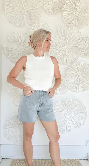 Ivory Knit Tank