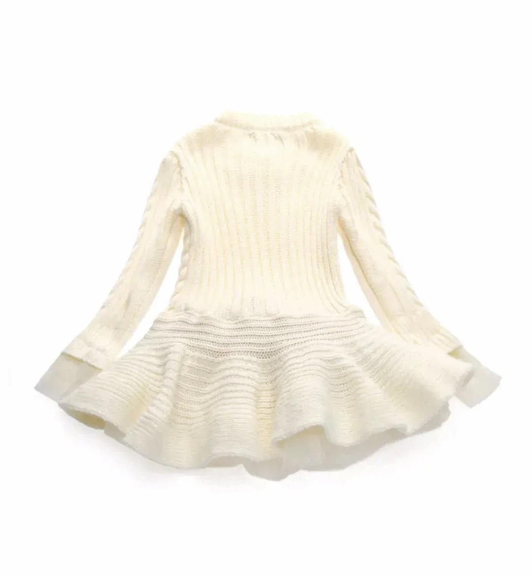 Ivory Tutu Sweater Dress