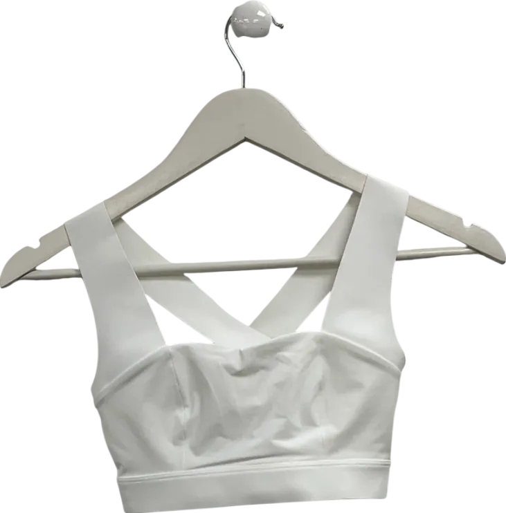 Jelenew White Intuition Medium-support Fast-dry Sports Bra UK XS