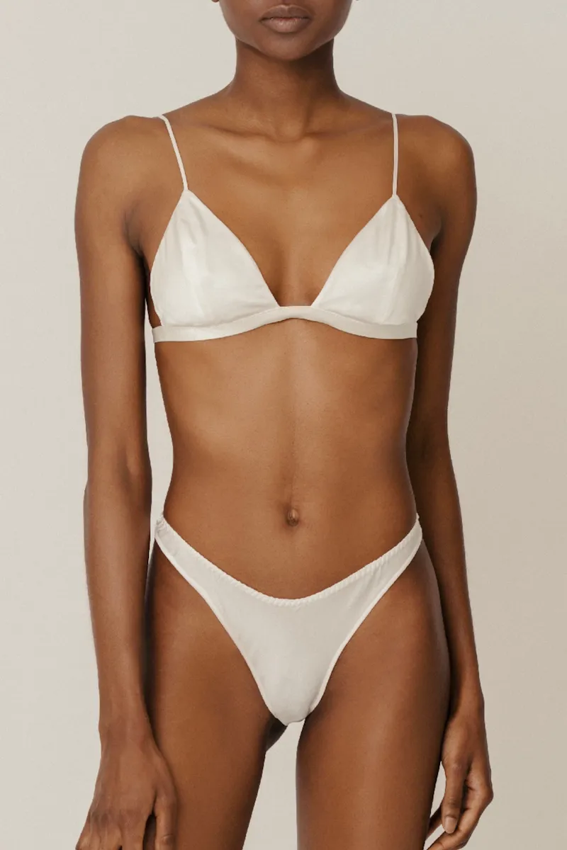 JUDE BLACK: ORGANIC SILK HIGH-LEG PANTY