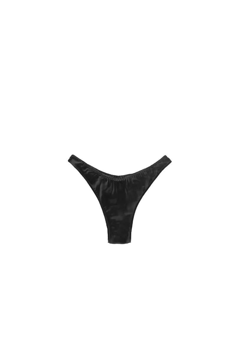 JUDE BLACK: ORGANIC SILK HIGH-LEG PANTY