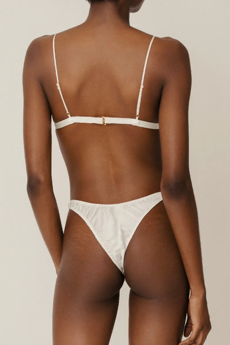 JUDE BLACK: ORGANIC SILK HIGH-LEG PANTY