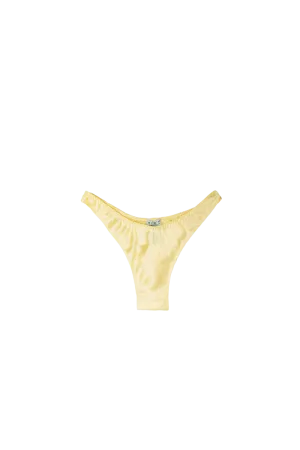 JUDE: BUTTER YELLOW SILK HIGH CUT LEG PANTY