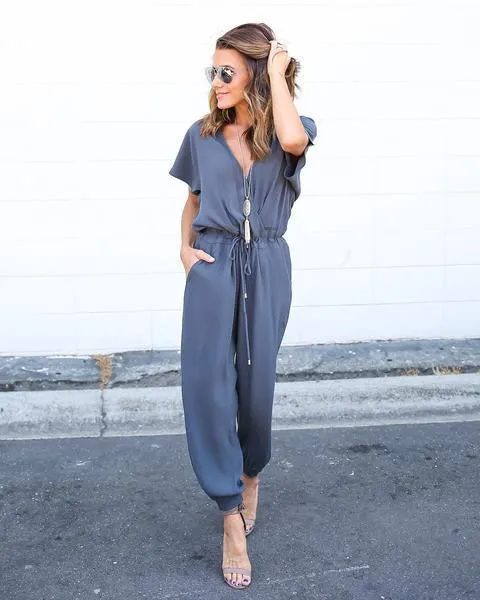 Judy Reilly Fabulous Jumpsuit Romper With Adjustable Waist
