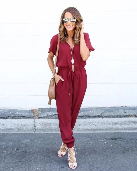 Judy Reilly Fabulous Jumpsuit Romper With Adjustable Waist
