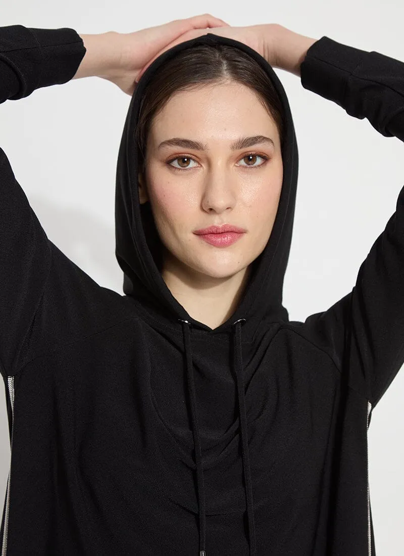 Julia Stretch Crepe Hoodie (Plus Size)