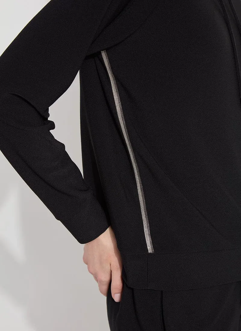 Julia Stretch Crepe Hoodie (Plus Size)