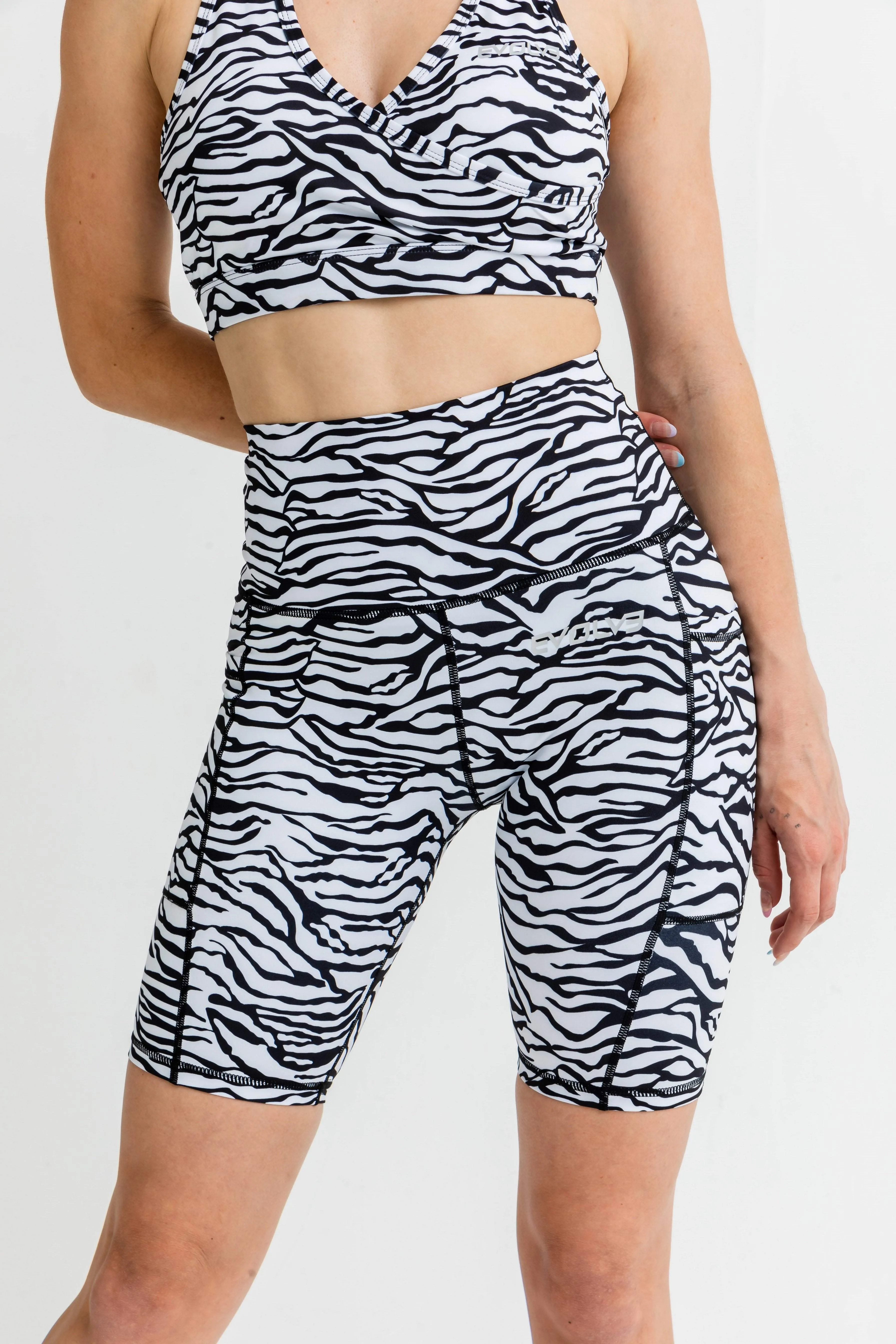 Jungle Bike Shorts - Zebra