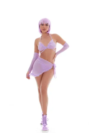 KandiHouse Feeling Fuzzy 5pc Set - Medium/large Lilac