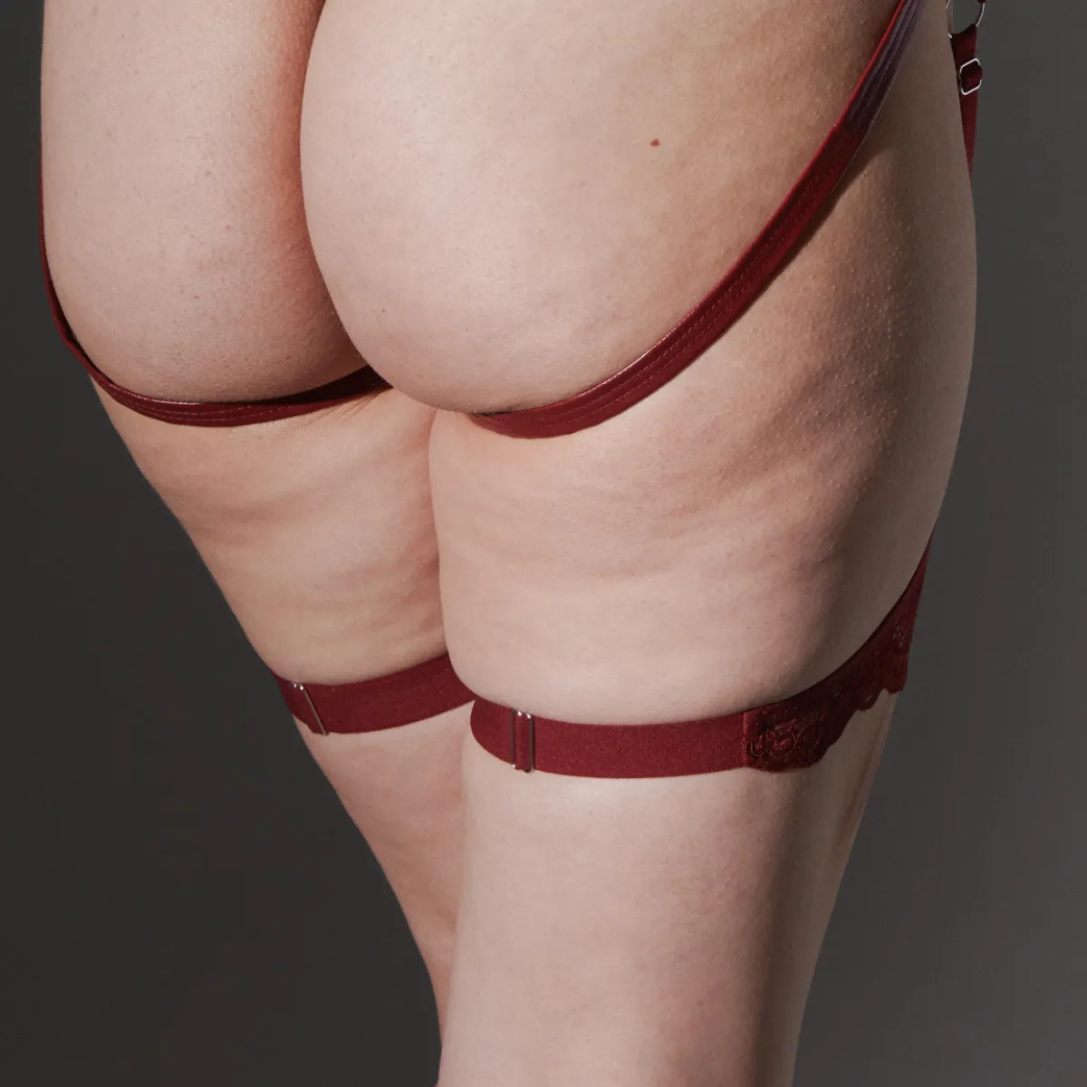 Kane Thigh Garters - Ruby - FINAL SALE