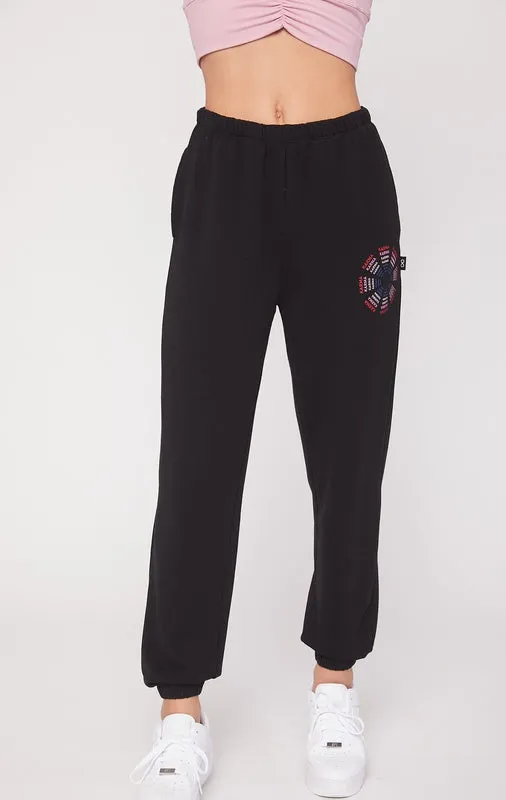Karma Graphic Viscose Blend Sweatpants