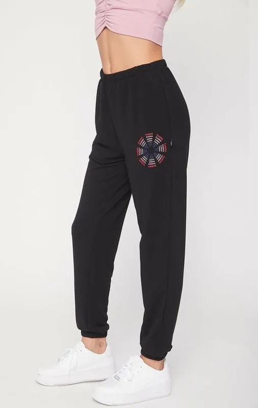 Karma Graphic Viscose Blend Sweatpants