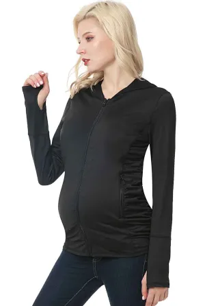 Kimi   Kai Maternity "Haven" Hooded Performance Yoga Jacket