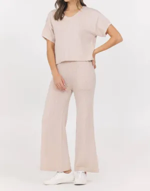 Knit Pant With Whip Stitch In Summer Sand