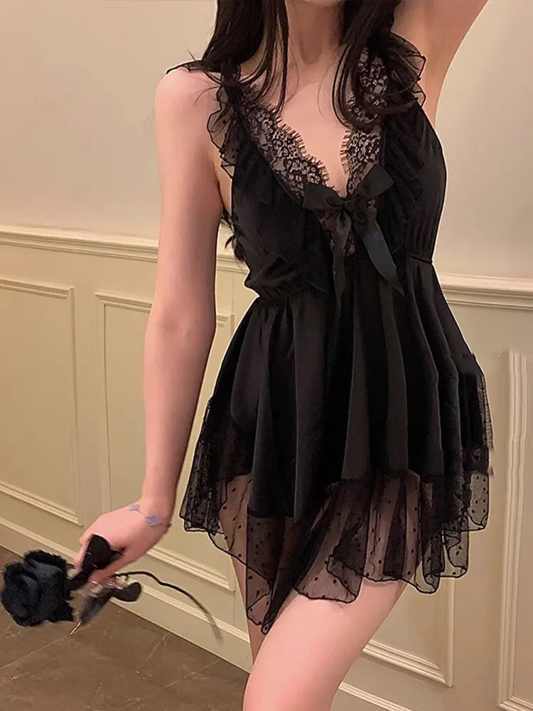 LACE SUSPENDER NIGHTDRESS UB98241