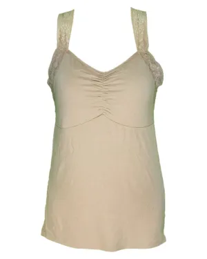Ladies Camisole Padded With Lace - Color Skin - 3051