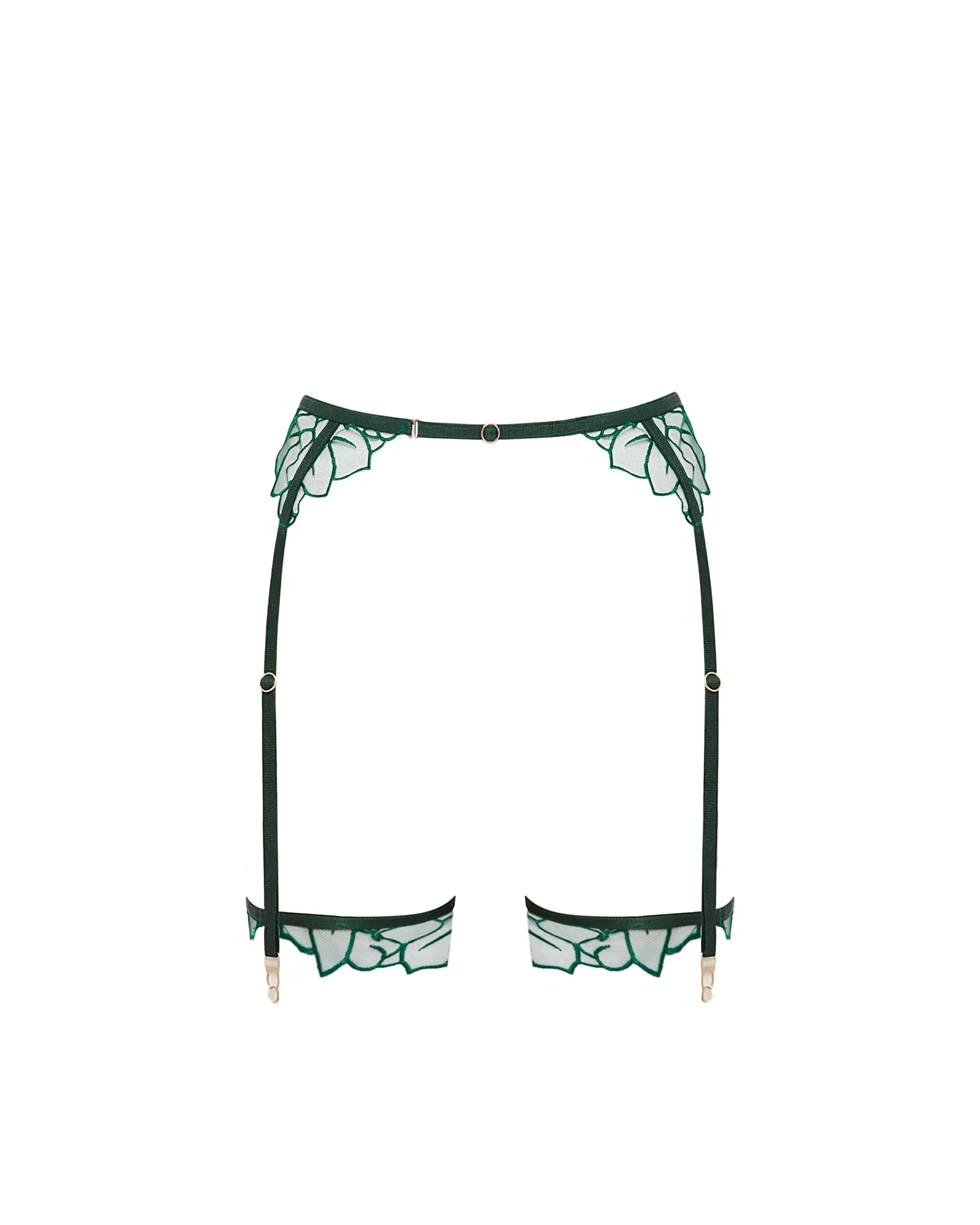 Laurel Garter Thigh Harness Botanical Garden Green