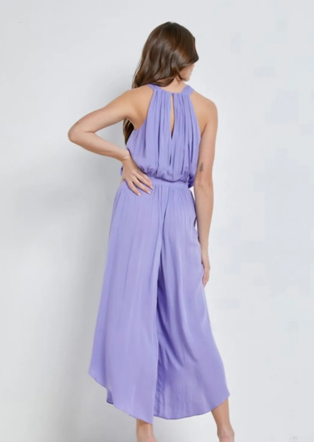 Lavender Ring Waist Tie Wrap Jumpsuit (comes in white too)