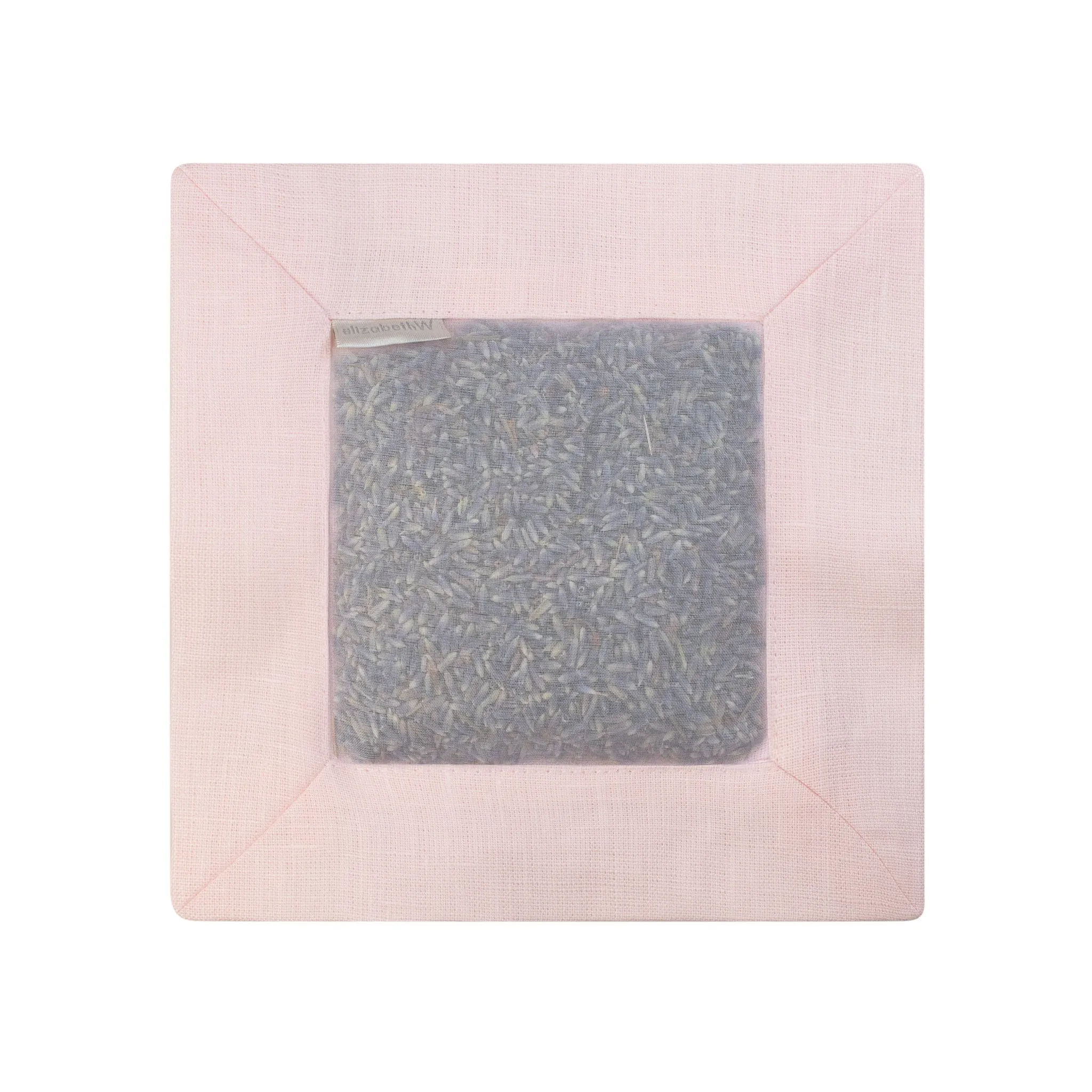 Lavender Square Sachet Pink Linen