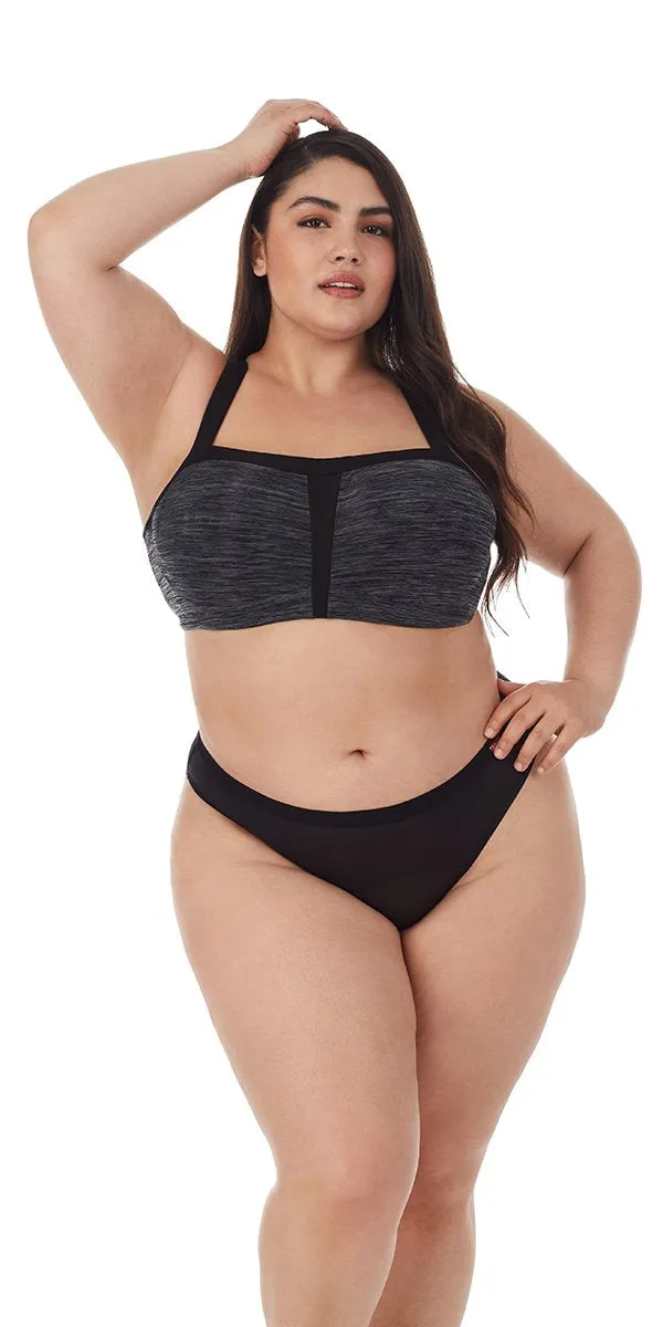 Le Mystère Charcoal Heather Hi-Impact Sport Bra 920