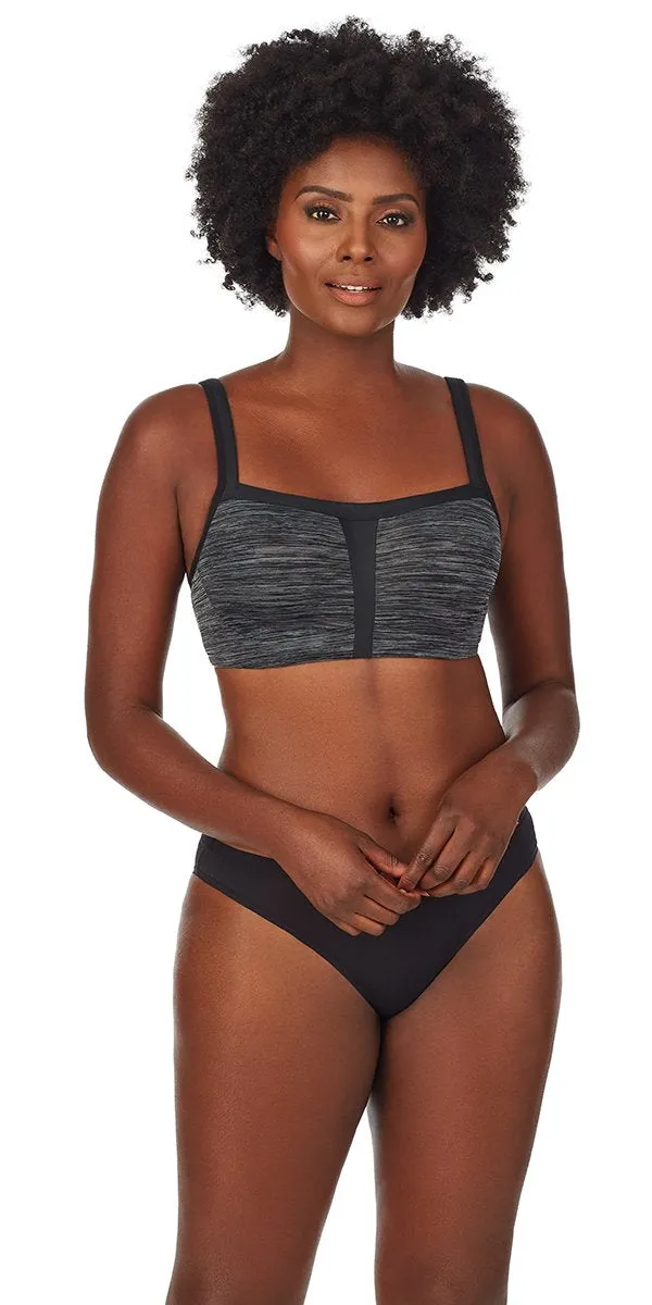Le Mystère Charcoal Heather Hi-Impact Sport Bra 920