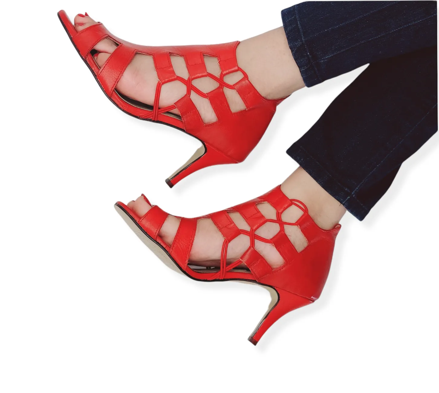 Leather Gladiator Boots Design ZA030