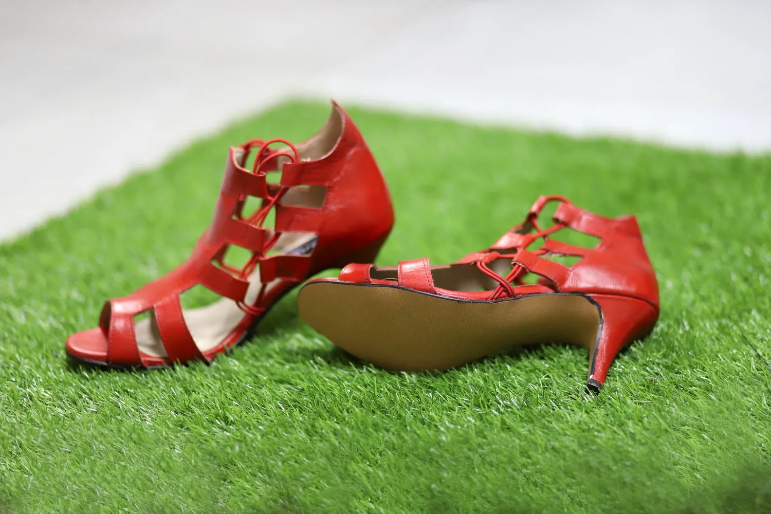 Leather Gladiator Boots Design ZA030