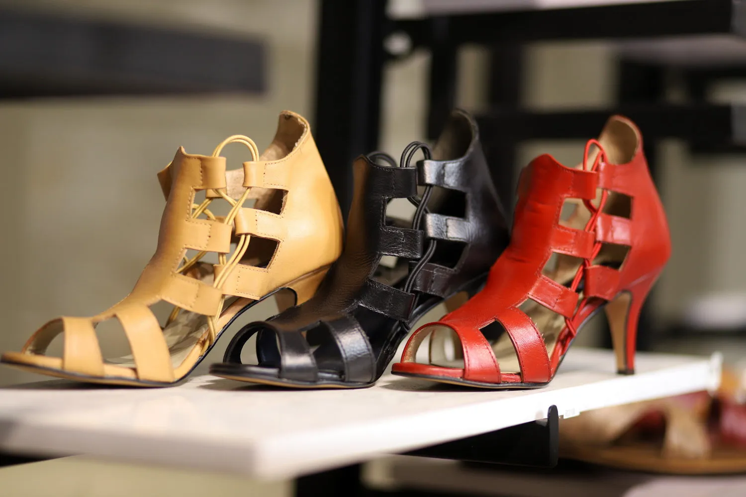 Leather Gladiator Boots Design ZA030
