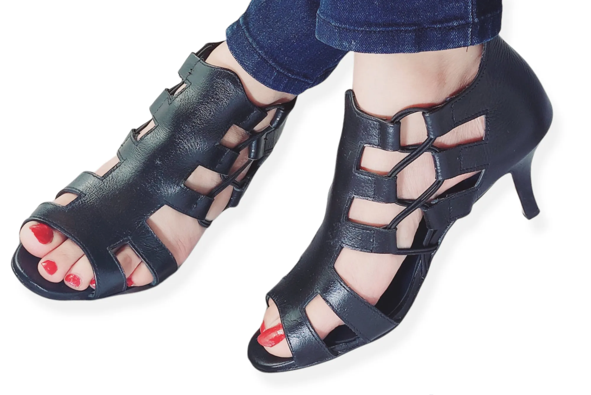 Leather Gladiator Boots Design ZA030