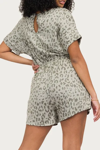 LEOPARD STRETCH MODAL-BLEND ROMPER
