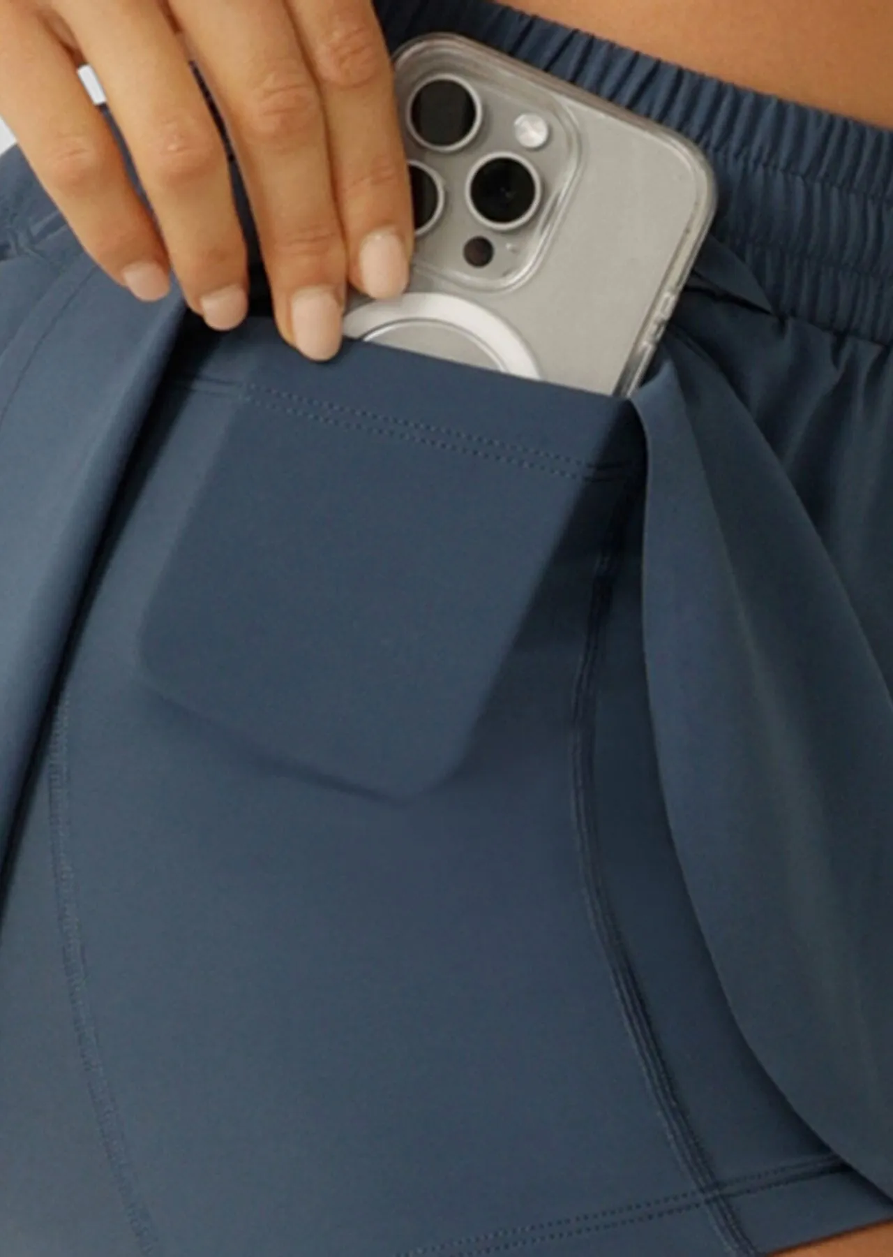 Lightspeed Phone Pocket Run Short | Pale Indigo