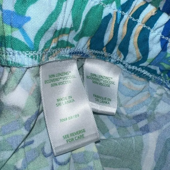 Lilly Pulitzer NWOT Croix Shorts Pull On Elastic Tropical XL Drawstring Colorful