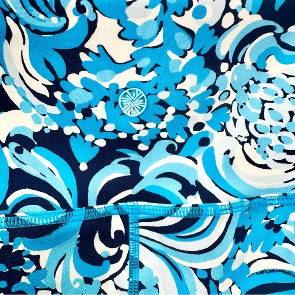 Lilly Pulitzer UPF 50  Luxletic 8&quot; South Beach High Rise Bike Short Mermazing