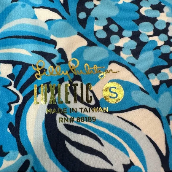 Lilly Pulitzer UPF 50  Luxletic 8&quot; South Beach High Rise Bike Short Mermazing