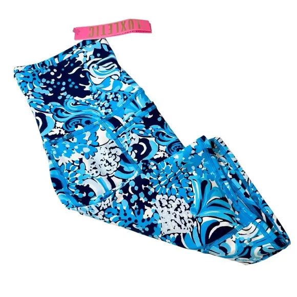 Lilly Pulitzer UPF 50  Luxletic 8&quot; South Beach High Rise Bike Short Mermazing