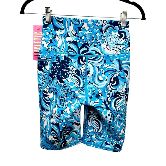 Lilly Pulitzer UPF 50  Luxletic 8&quot; South Beach High Rise Bike Short Mermazing