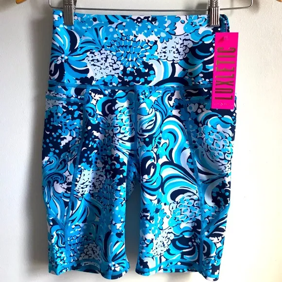 LILLY PULITZER UPF 50 South Beach High Risen Bike Shorts