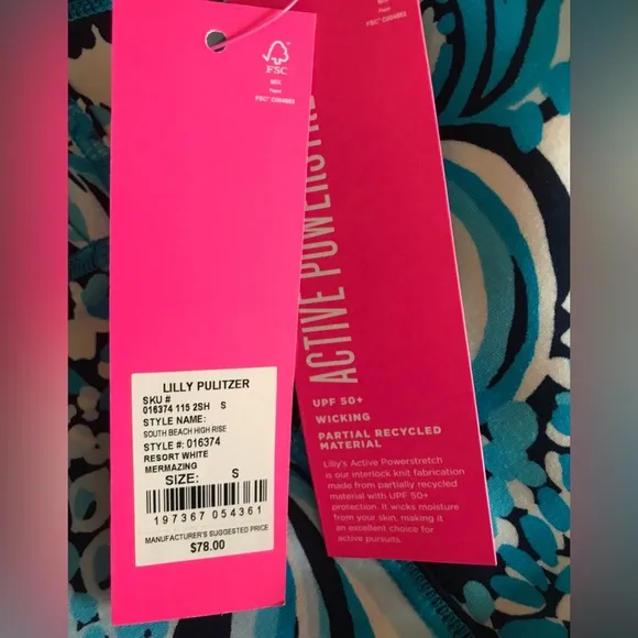 LILLY PULITZER UPF 50 South Beach High Risen Bike Shorts