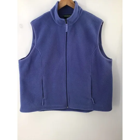 L.L.Bean Polartec Vest Jacket Blue Outdoor Activewear
