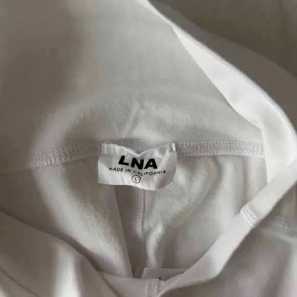 LNA Plain Bike Shorts In White Size L