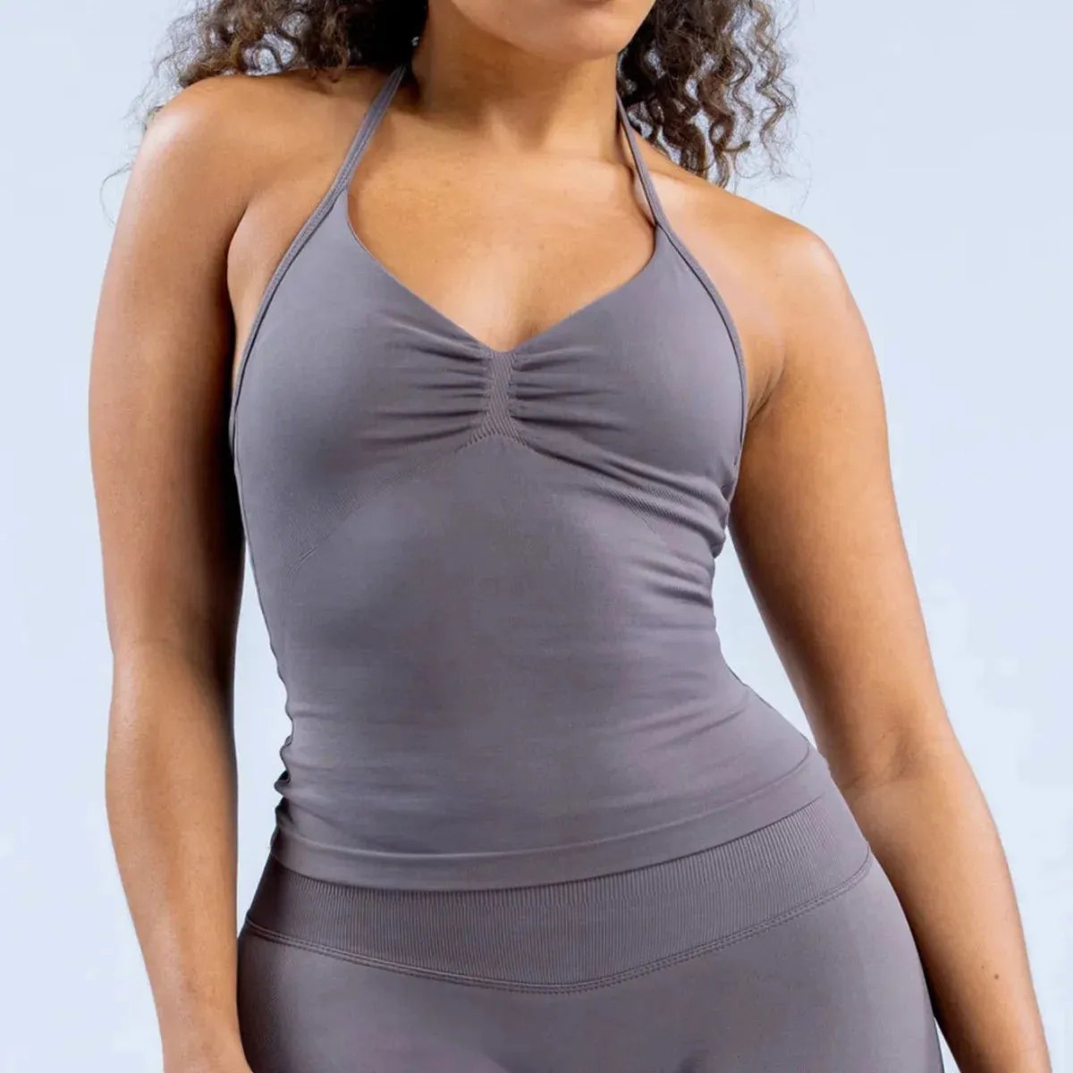 Longline Strappy Sports Tank – Open-Back Yoga & Workout Top