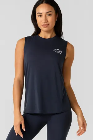 Lotus Muscle Tank | Imperial Blue