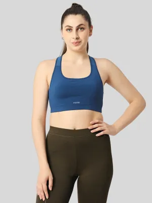 Lovable Aqua Blue Solid Padded Non Wired Full Coverage Bra - MANTRA SPORTS BRA_AB