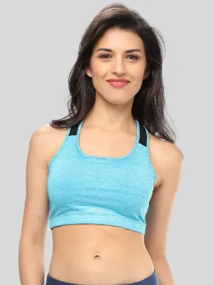 Lovable Merine Blue Solid Padded Non Wired Full Coverage Bra - MANTRA SPORTS BRA_DS-MB