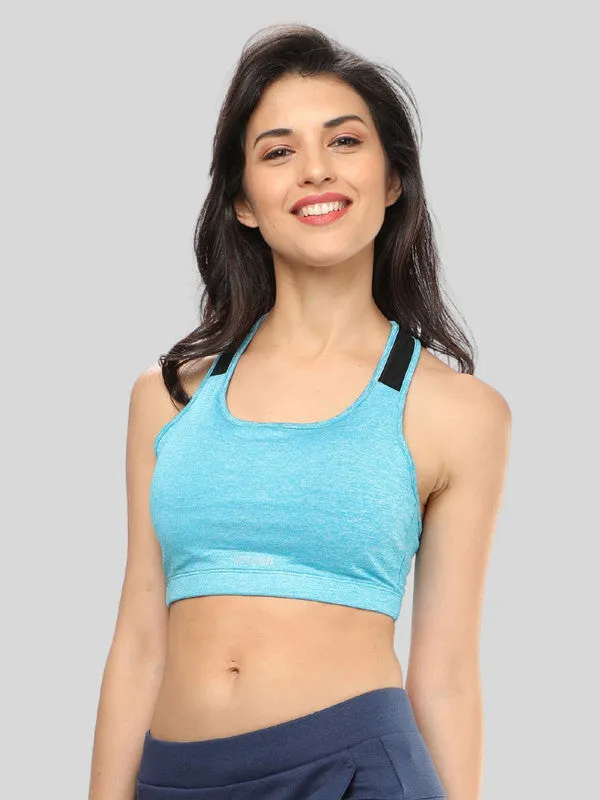 Lovable Merine Blue Solid Padded Non Wired Full Coverage Bra - MANTRA SPORTS BRA_DS-MB