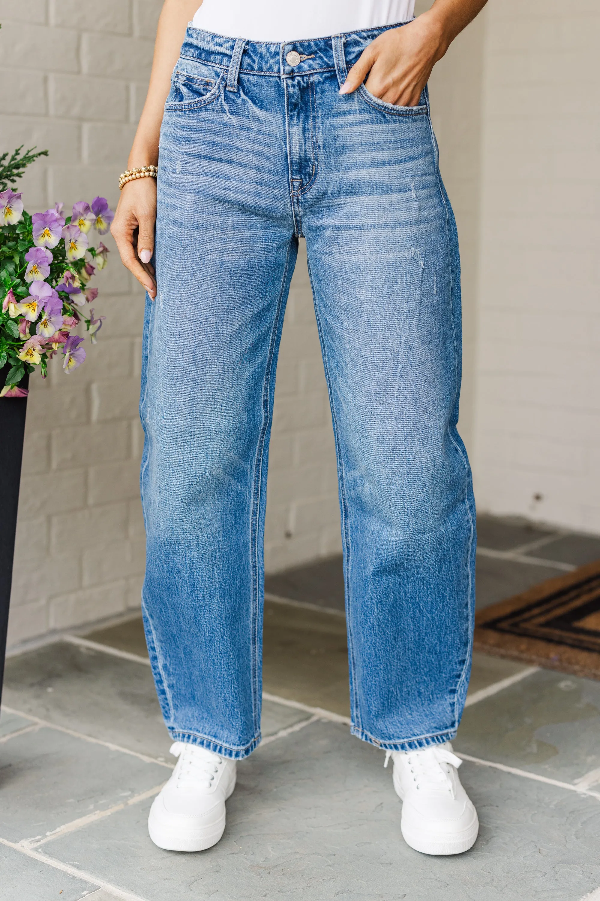 Love Like This Medium Wash Barrel Jeans