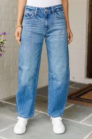 Love Like This Medium Wash Barrel Jeans