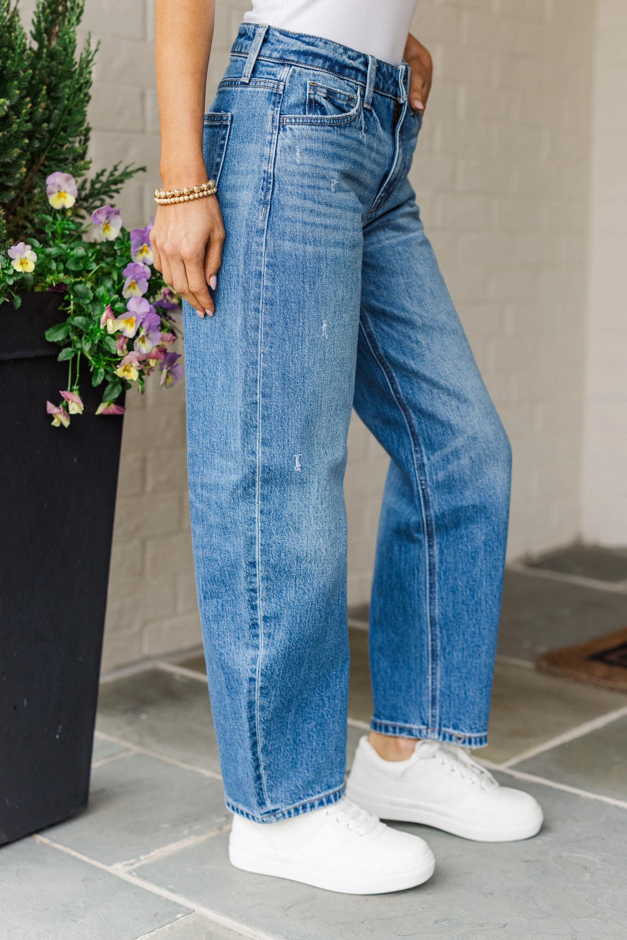 Love Like This Medium Wash Barrel Jeans