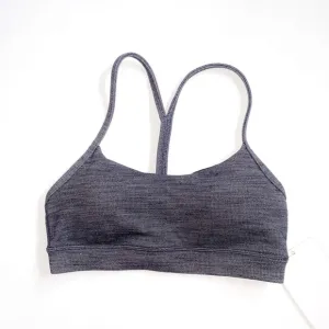 Lululemon Flow Y nulu sports bra Mini Heathered Herringbone Black white gray
