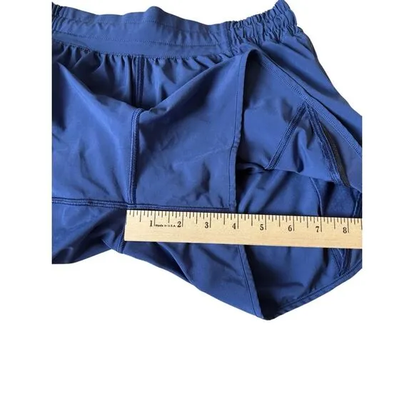 Lululemon Hotty Hot Blue Shorts Low Rise size 6 4” Athletic